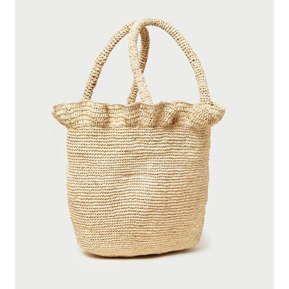 thumbnail image 2 of Cyrus Raffia Woven Tote With Ruffle By Loeffler Randall Online 2 of 12